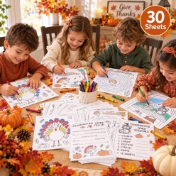 Thanksgiving Colouring & Activity Sheets - 30 PK